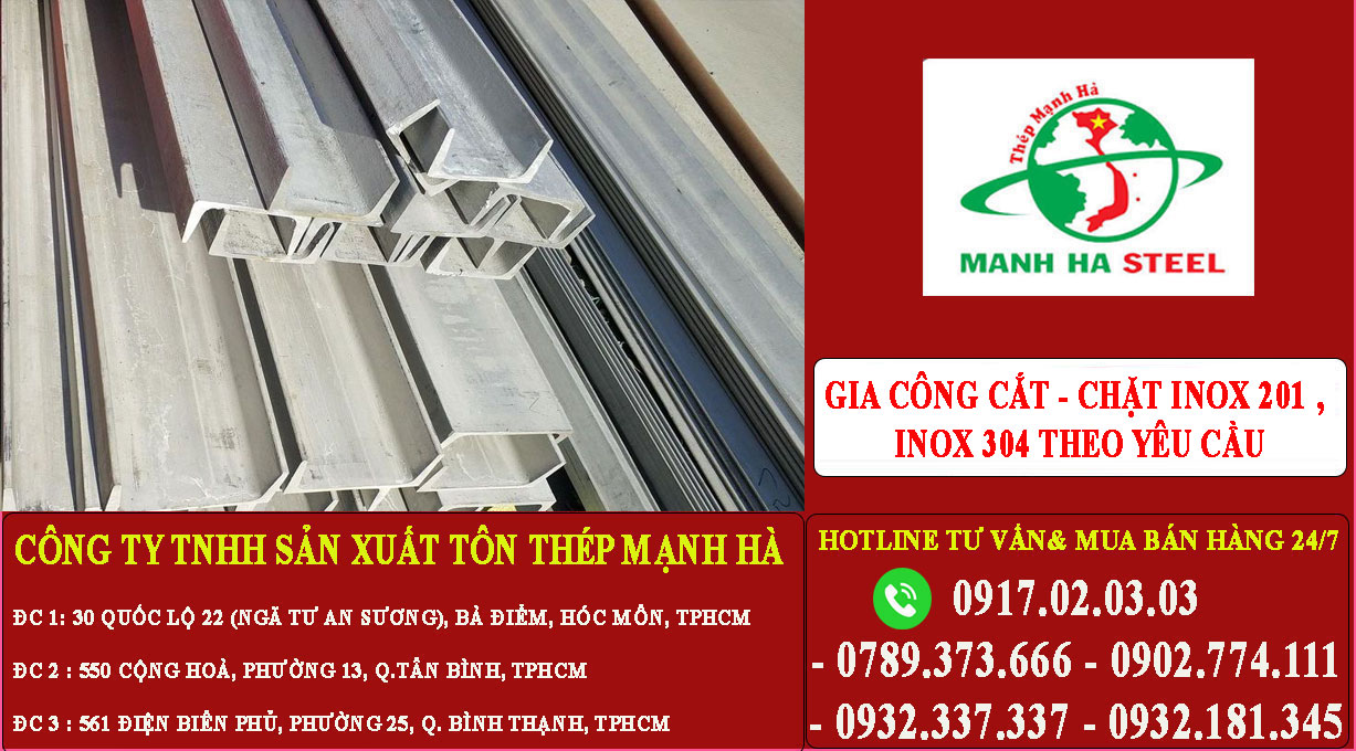 gia công cắt - chặt inox 201, inox 304 theo yêu cầu