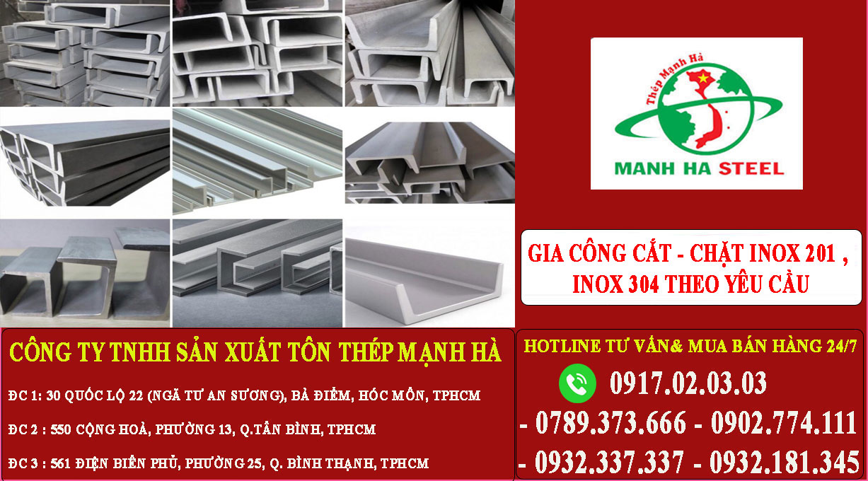gia công cắt - chặt inox 201, inox 304 theo yêu cầu