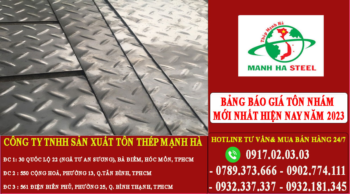 Bảng báo Giá Tôn nhám mới nhất hiện nay năm 2024