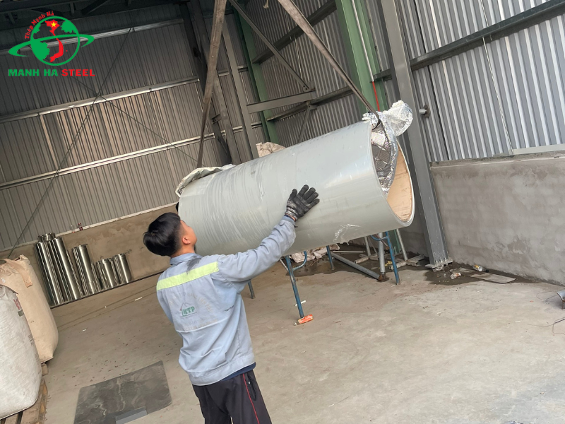 Tôn Thép Mạnh Hà giao 200m Tôn Hoa Sen Trắng Sữa về Nhà máy Giải khát Wana tại Châu Đức, Vũng Tàu Ảnh 2