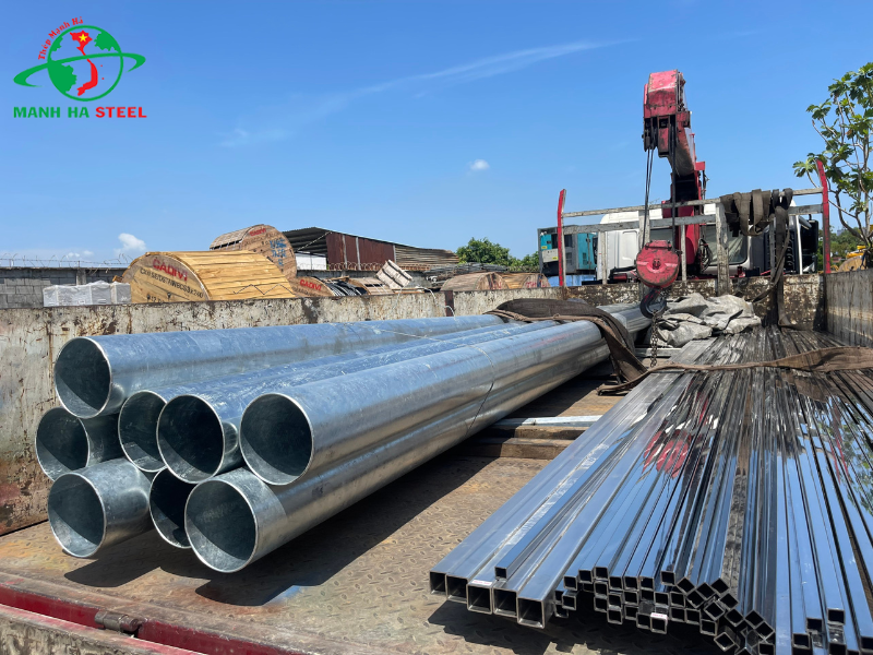 Tôn Thép Mạnh Hà bàn giao thép ống mạ kẽm Hòa Phát về Kho Điện Lực Hóc Môn Ảnh 6