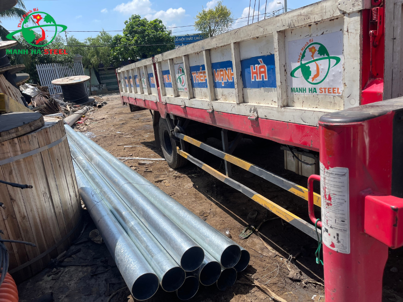 Tôn Thép Mạnh Hà bàn giao thép ống mạ kẽm Hòa Phát về Kho Điện Lực Hóc Môn Ảnh 7